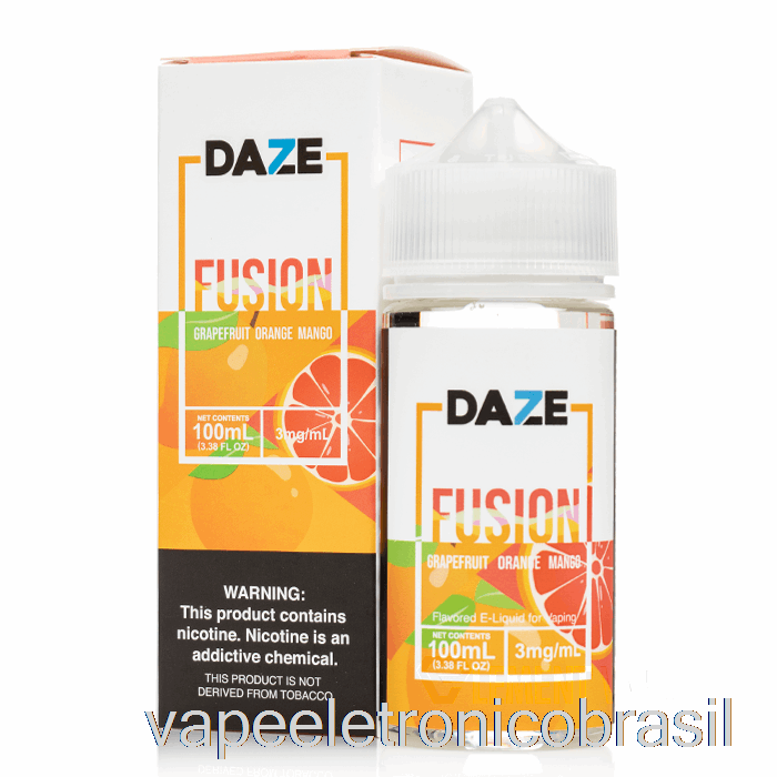 Vape Recarregável Toranja Laranja Manga - 7 Daze Fusion - 100ml 3mg